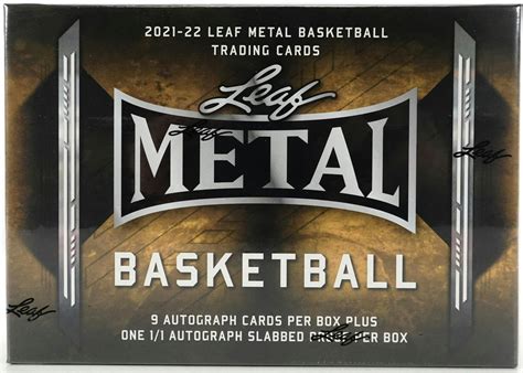 2021-22 leaf metal basketball hobby jumbo box|2021 leaf metal basketball box.